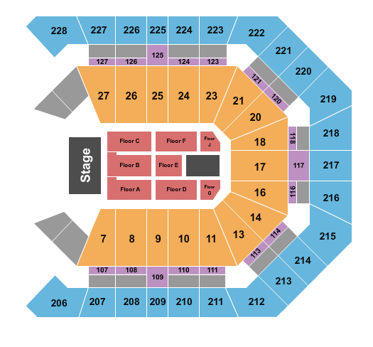 MGM Grand Garden Arena The Who Seating Chart